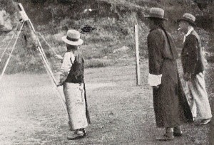 King of Sikkim with one of Smith's rockets