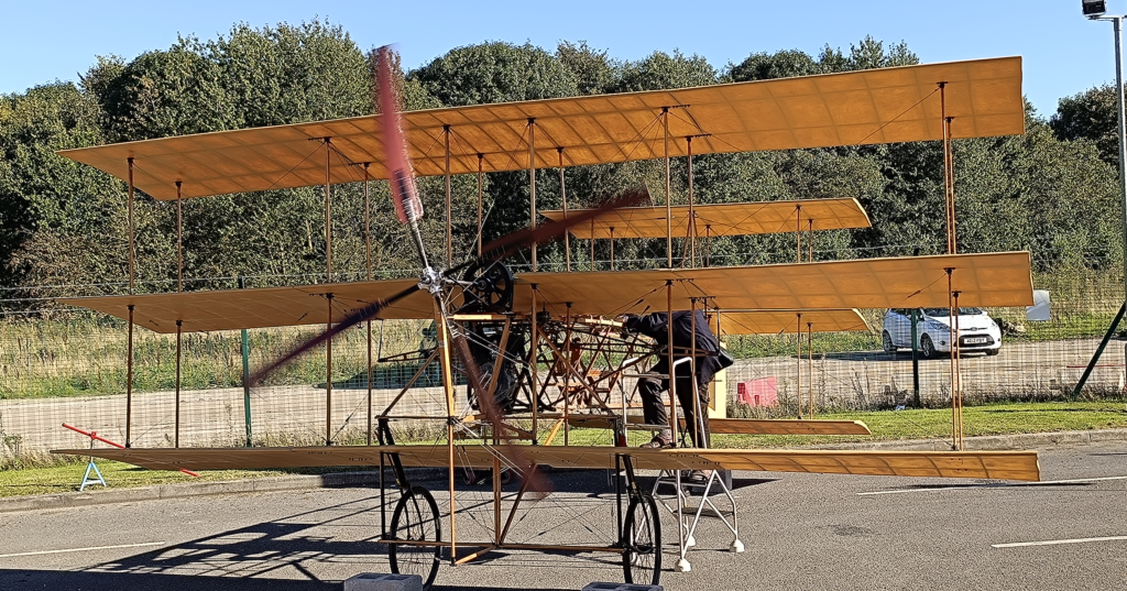 Replica of Roes Triplane R1 built and flown by Allitt Verdon-Roe in 1909 